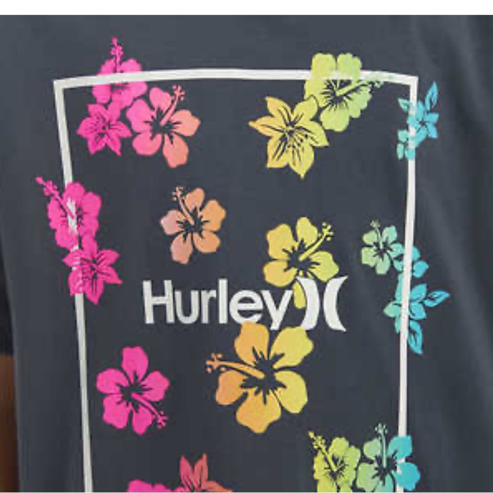 Hurley Hoodie T-shirt Lot Girls Large Dark Gray 2 Piece 14/16 Aloha Surf Beach